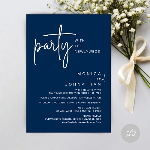 Party With The Newlyweds Wedding Dinner Invitation