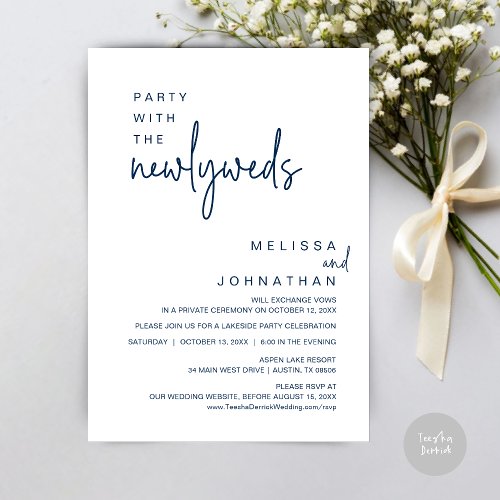 Party With The Newlyweds Wedding Dinner Invitation