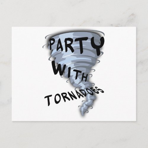 Party With Tornadoes Invitation Postcard