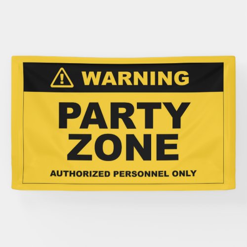 Party Zone Construction Birthday Party Banner