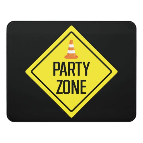 Party Zone Construction Party Modern Room Sign