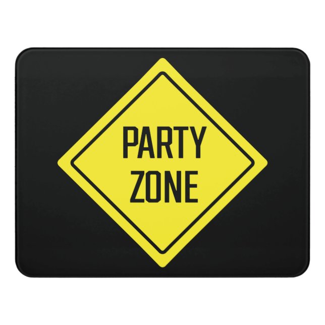 Party Zone | Construction Sign | Modern Room Sign (Contemporary Front)
