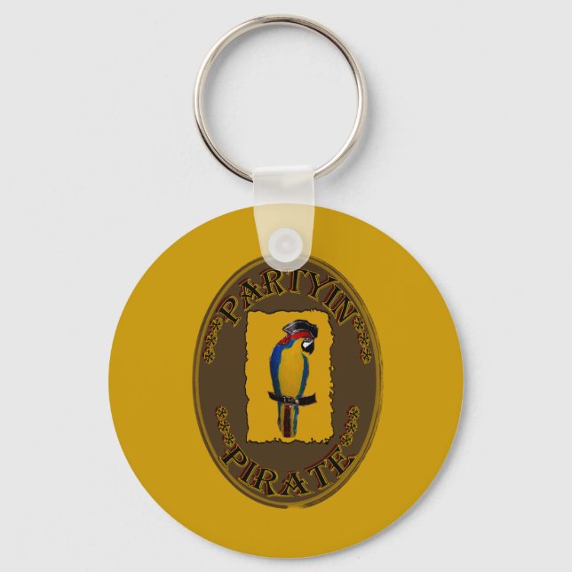 PARTYIN' PIRATE KEYCHAIN (Front)