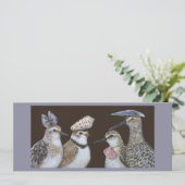 Partying shorebirds flat card (Standing Front)