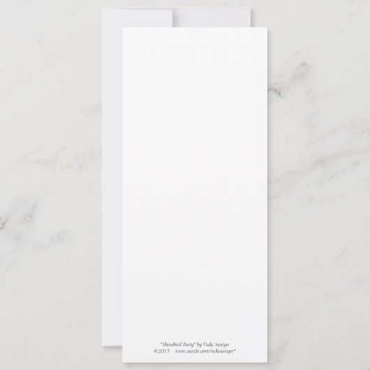 Partying shorebirds flat card (Back)