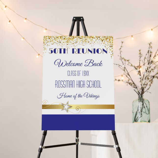 Partytime! 50th Class Reunion custom  Foam Board (In Situ (Stand))