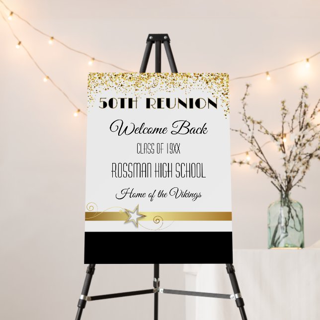 Partytime! 50th Class Reunion custom  Foam Board (In Situ (Stand))
