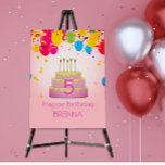 Partytime! 5th Birthday Unforgettable Foamboard Foam Board<br><div class="desc">Amazing 5th birthday welcome sign that will be noticed!</div>