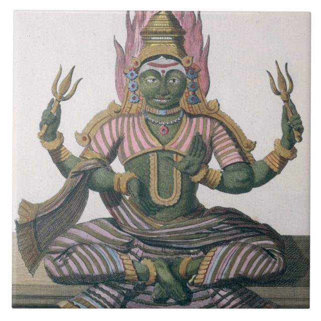 Parvati, from 'Voyage aux Indes et a la Chine' by Ceramic Tile (Front)