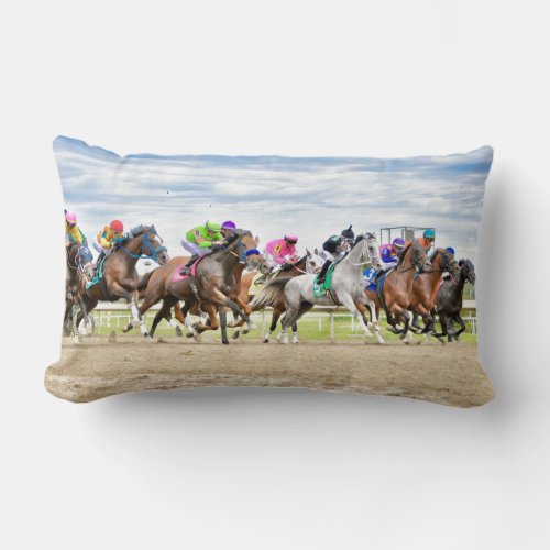 Parx Racing _ Pennsylvania Derby Day Lumbar Pillow