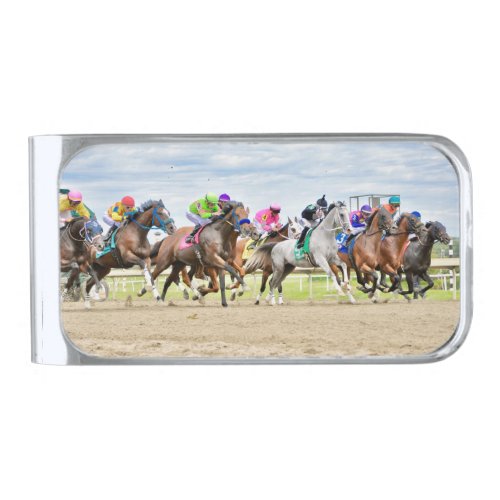 Parx Racing _ Pennsylvania Derby Day Silver Finish Money Clip