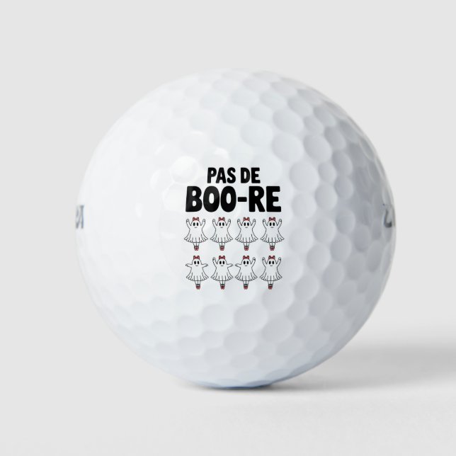 Pas de Boo-re Ballerina Ghost Halloween Spooky Golf Balls (Front)