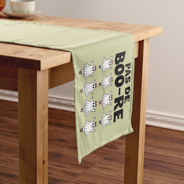 Pas de Boo-re Ballerina Ghost Halloween Spooky Short Table Runner (In Situ)