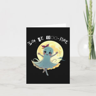 Pas De Boo-rée Funny Ballet Ghost Halloween Dance Card