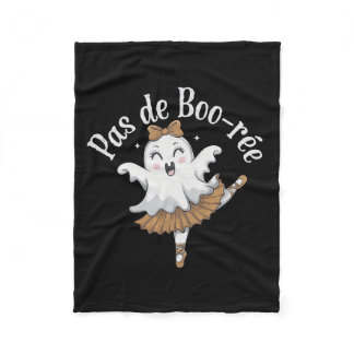 Pas De Boo-rée Funny Byllet Ghosts Halloween Dance Fleece Blanket