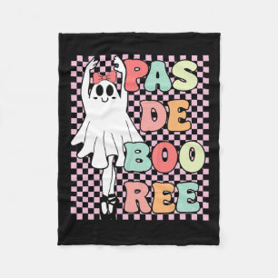 Pas De Boo-ree Funny Vintage Retro Style 70s 80s H Fleece Blanket