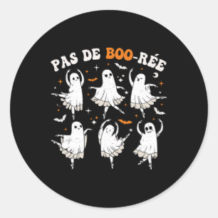Pas De Boo-rée Ghost Ballet Dancer Halloween Dance Classic Round Sticker