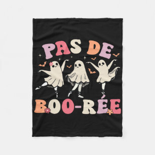 Pas De Boo-rée Ghost Ballet Dancer Halloween Dance Fleece Blanket