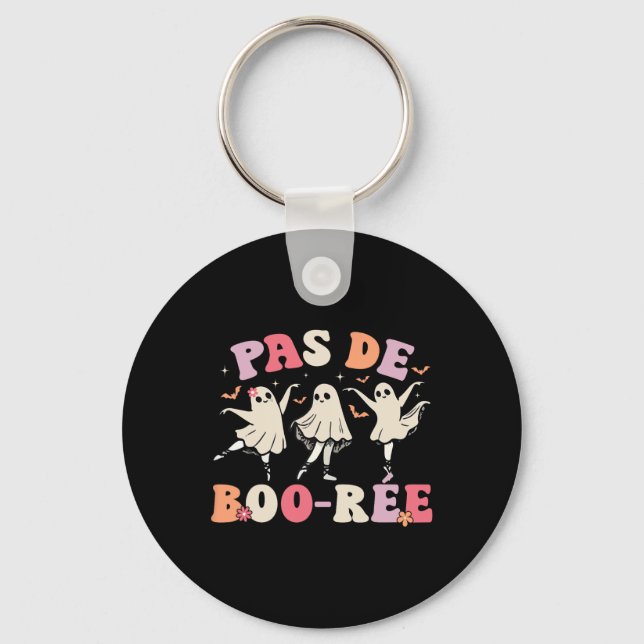 Pas De Boo-rée Ghost Ballet Dancer Halloween Dance Keychain (Front)