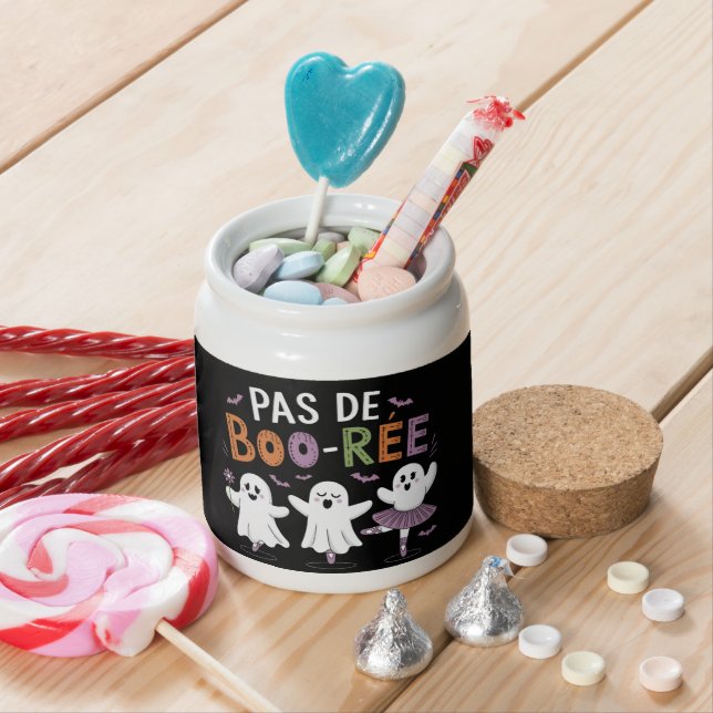 Pas de BOO-ree Ghost Ballet Dancer Teacher  Candy Jar (In Situ)