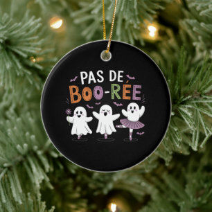 Pas de BOO-ree Ghost Ballet Dancer Teacher  Ceramic Ornament