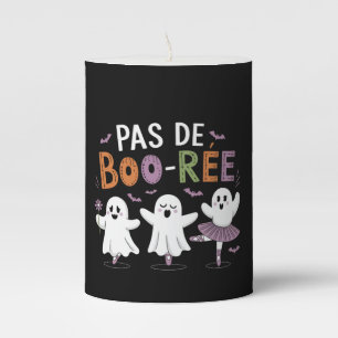 Pas de BOO-ree Ghost Ballet Dancer Teacher Pillar Candle