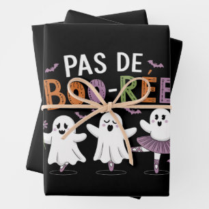 Pas de BOO-ree Ghost Ballet Dancer Teacher  Wrapping Paper Sheets