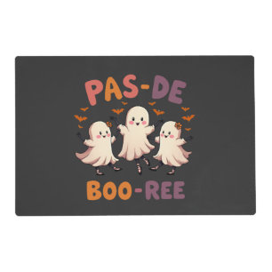 Pas de boo-ree Spooky Halloween Ballet Dance Ghost Placemat