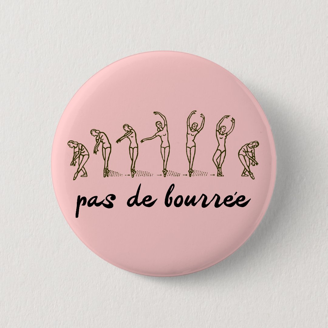 pas de Bourree Button Zazzle