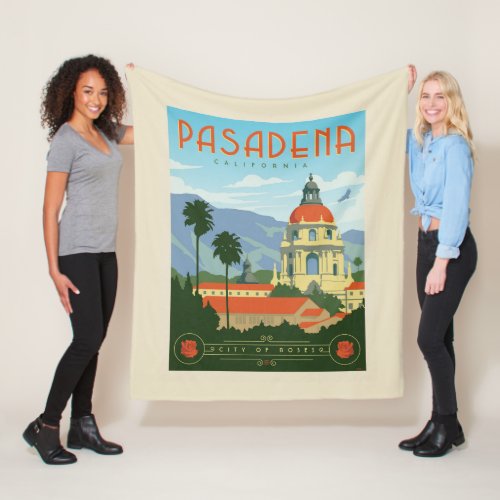 Pasadena CA Fleece Blanket