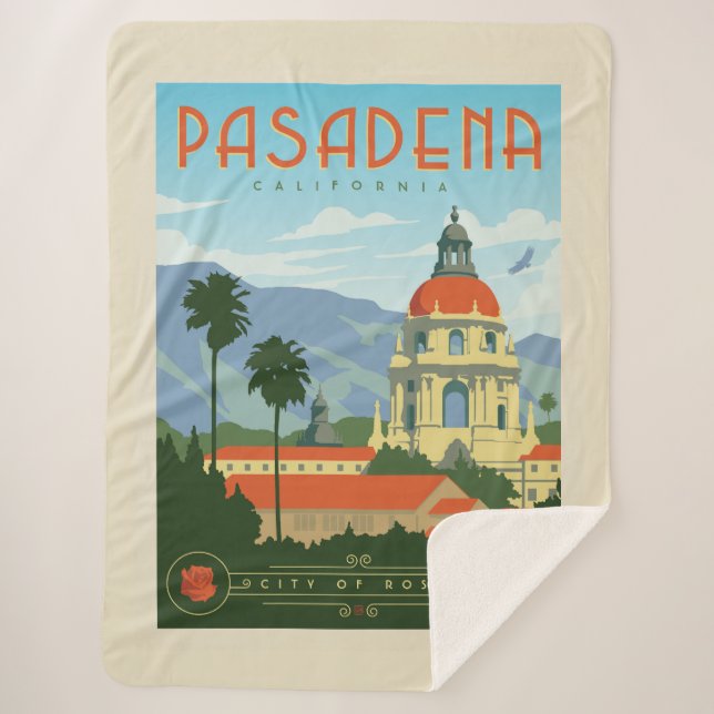 Pasadena, CA Sherpa Blanket (Front)