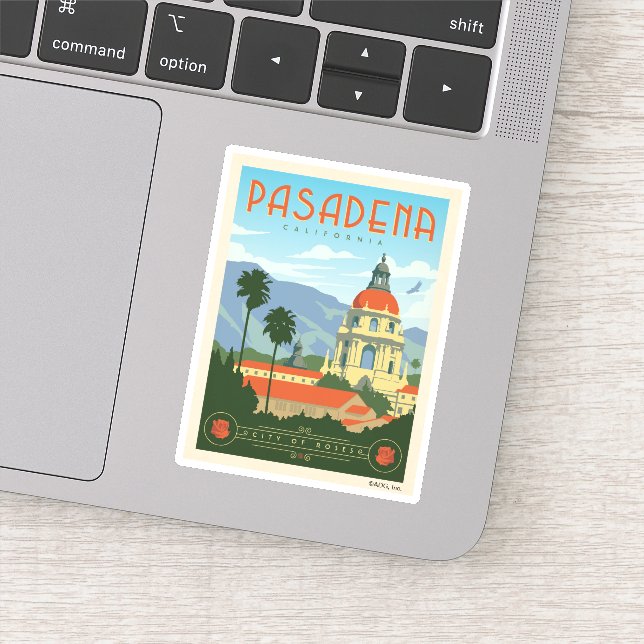 Pasadena, CA Sticker (Detail)