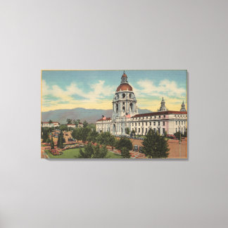 Pasadena, CA - View of City Hall & Public Librar Canvas Print