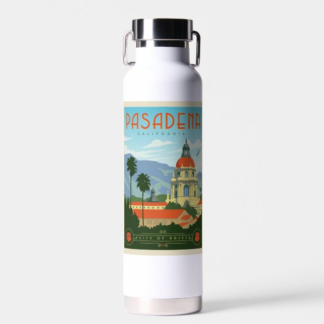 Pasadena, CA Water Bottle (Front)