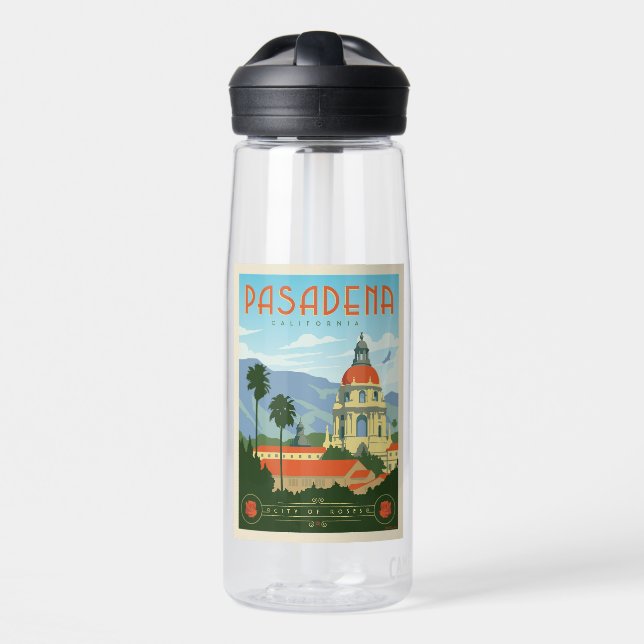 Pasadena, CA Water Bottle (Front)