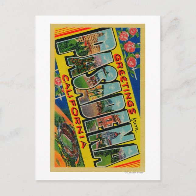 Pasadena, California - Large Letter Scenes Postcard (Front)