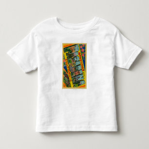 Pasadena, California - Large Letter Scenes Toddler T-shirt