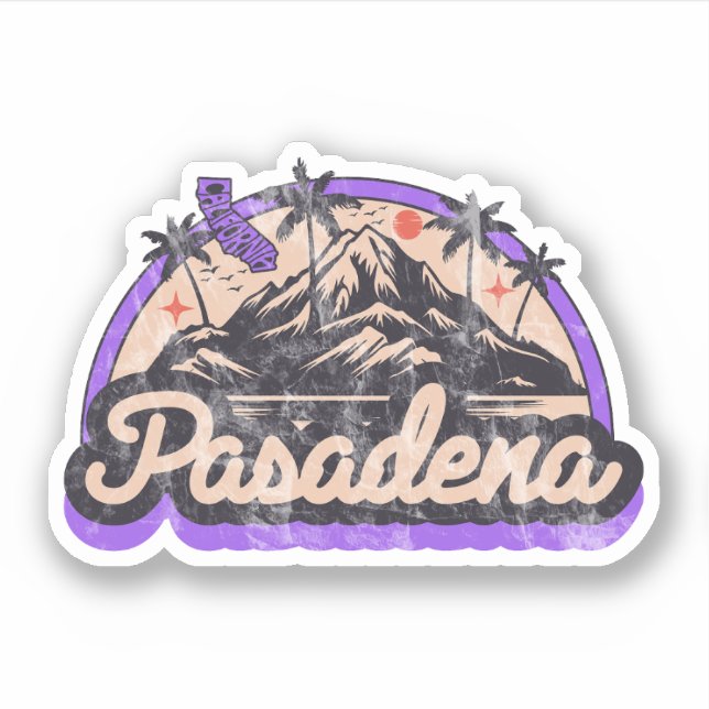 Pasadena, California Sticker (Front)