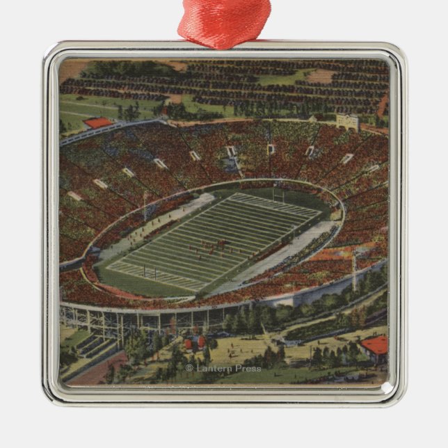 Pasadena, California - The Rose Bowl Metal Ornament (Front)