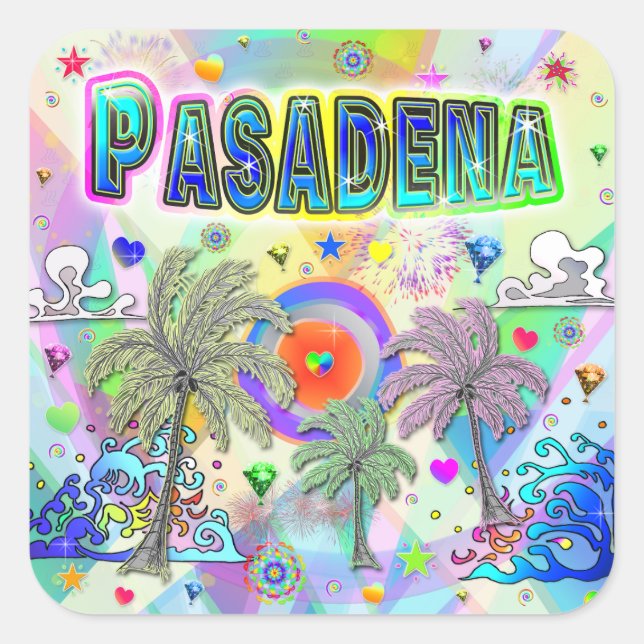 Pasadena Deep Dream Sticker (Front)