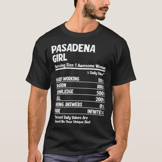 Pasadena Girl T-Shirt (Front)