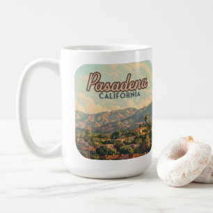 Pasadena Los Angeles California Mountains Vintage Coffee Mug