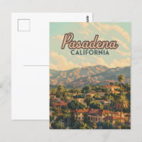 Pasadena Los Angeles California Mountains Vintage