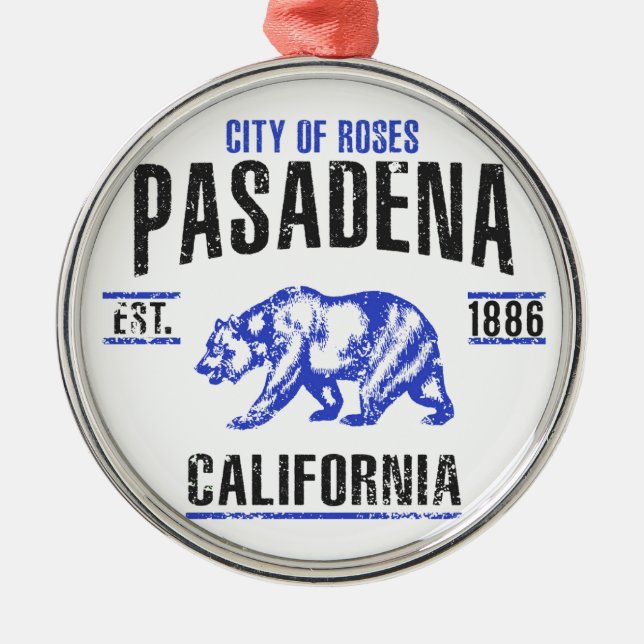 Pasadena Metal Ornament (Front)