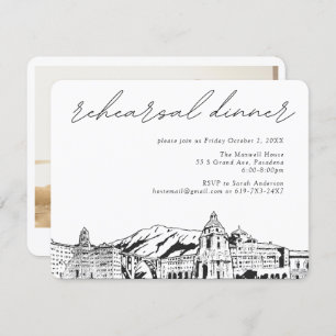 Pasadena Rehearsal Dinner Invite Enclosure Card