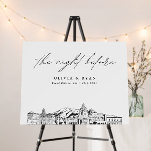 Pasadena Rehearsal Dinner The Night Before Sign