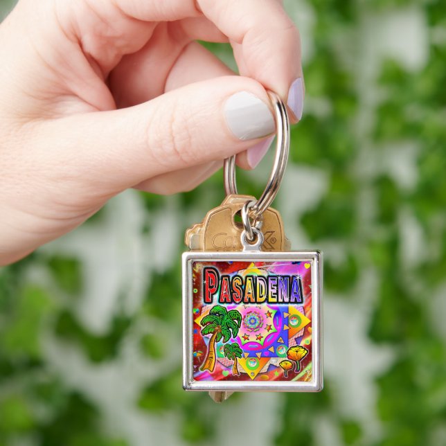 Pasadena Tropical Friends Keychain (Hand)