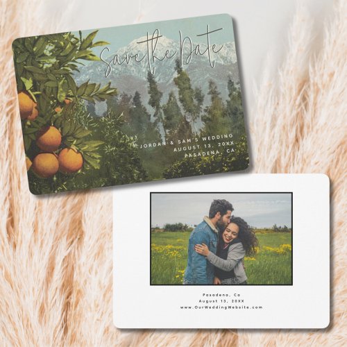 Pasadena Vintage Postcard Save the Date Invitation