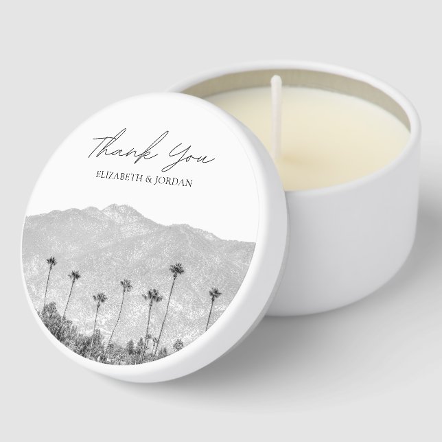 Pasadena Wedding Favor Thank You Candles (Corner)