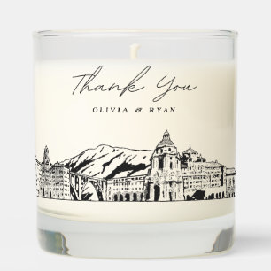 Pasadena Wedding Thank You Gift Custom Candle